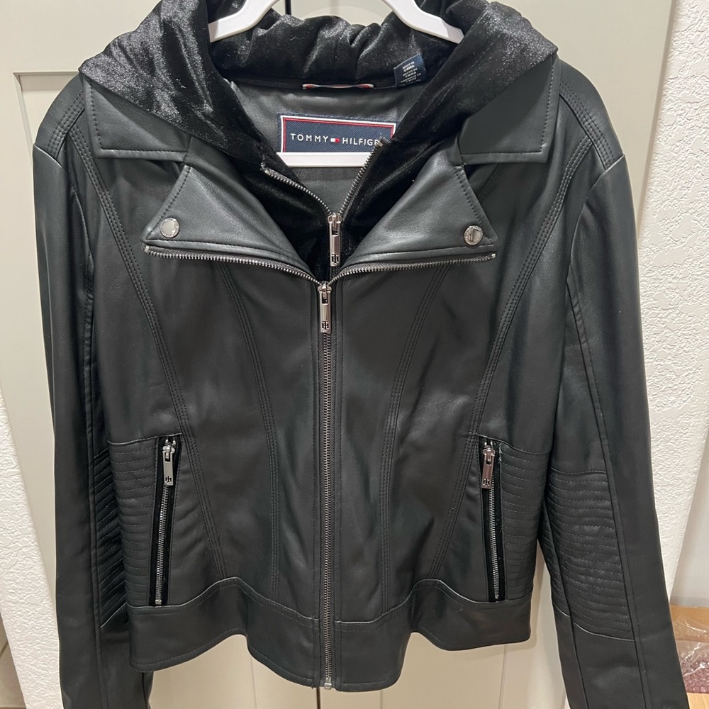 Tommy Hilfiger Women's Black Leather Jacket